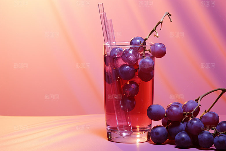 葡萄美食水果摄影图