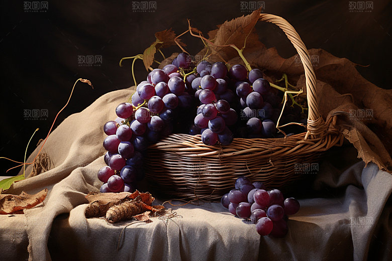 葡萄晶莹剔透食品摄影图