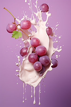 葡萄汁水果高清摄影图