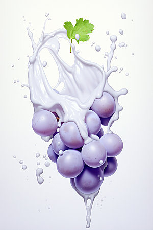 葡萄汁水果果汁飞溅摄影图