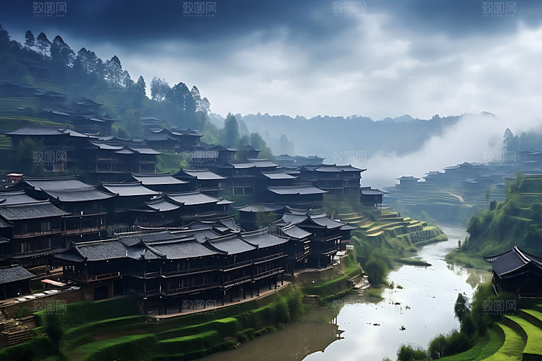 千户苗寨高清贵州旅游摄影图