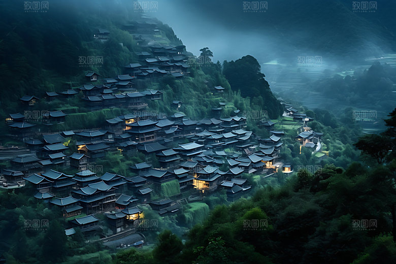 千户苗寨景观高清摄影图