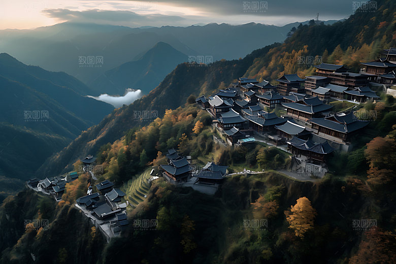 千户苗寨贵州旅游黔东南摄影图
