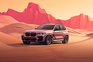沙漠汽车越野车高清摄影图
