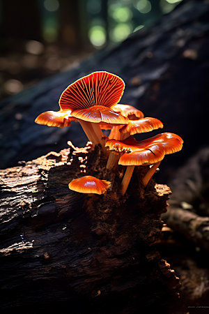 蘑菇菌类自然摄影图