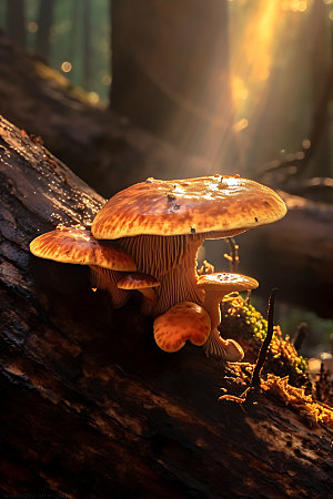 蘑菇特写菌菇摄影图