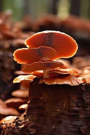 蘑菇特写菌类摄影图