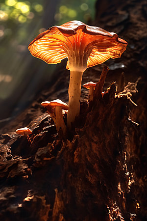 蘑菇高清生态摄影图