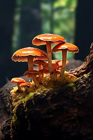 蘑菇特写菌菇摄影图