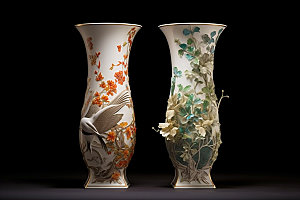青花瓷瓷瓶陶瓷摄影图
