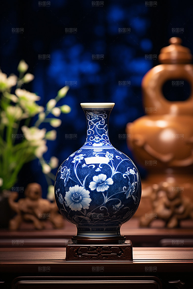 青花瓷高清历史文化摄影图