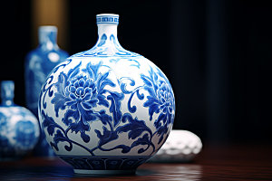 青花瓷历史文化艺术品摄影图