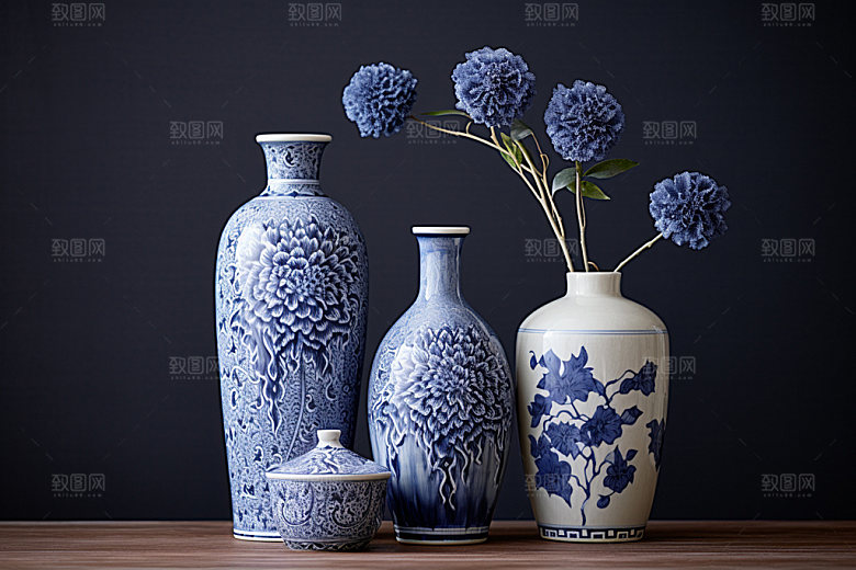 青花瓷精美高清摄影图