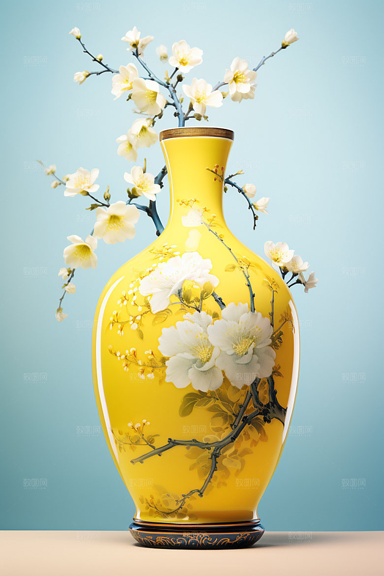 青花瓷历史文化瓷器摄影图