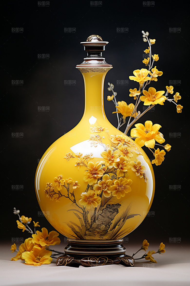 青花瓷博物馆文物高清摄影图