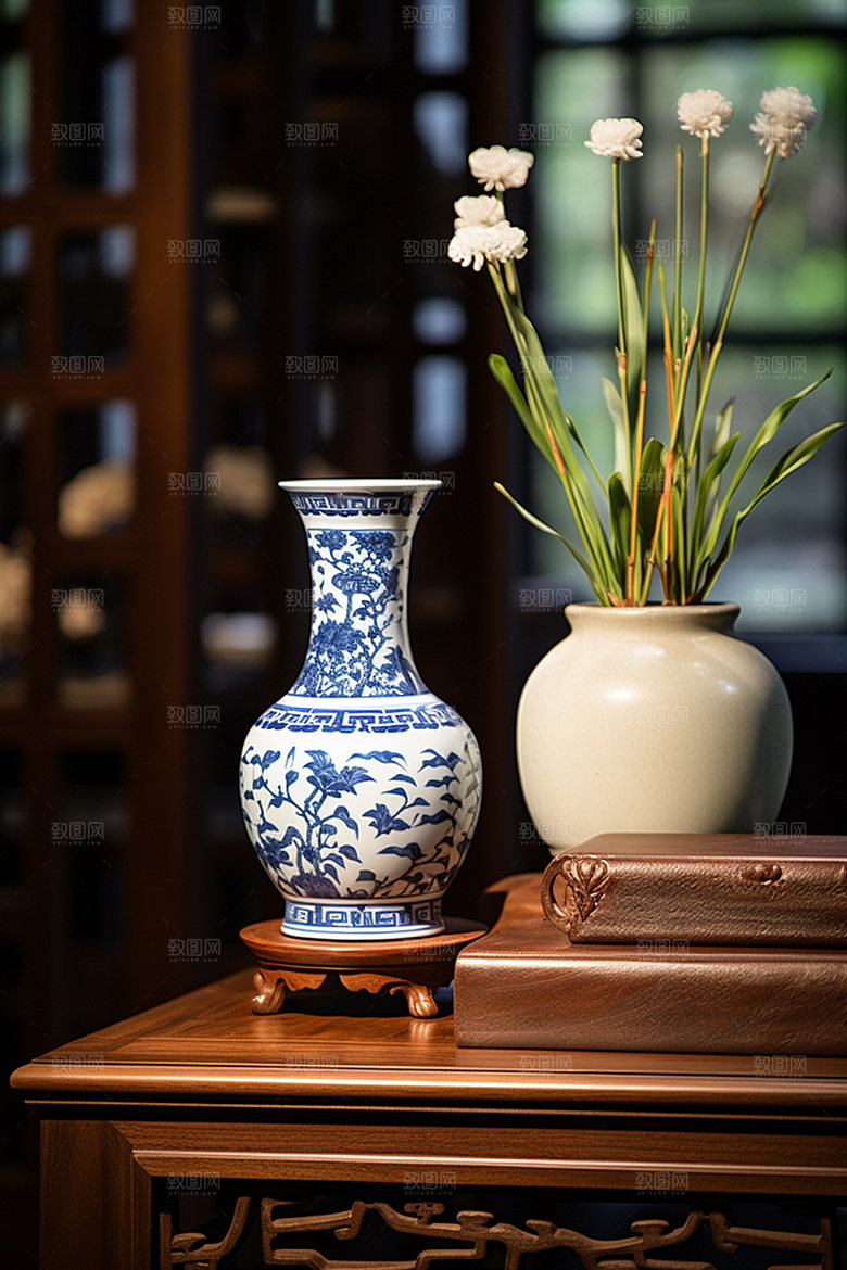 青花瓷历史文化高清摄影图