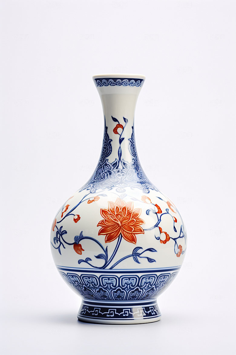 青花瓷历史文化艺术品摄影图