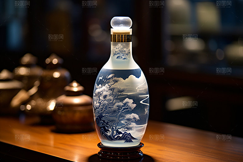 青花瓷历史文化艺术品摄影图
