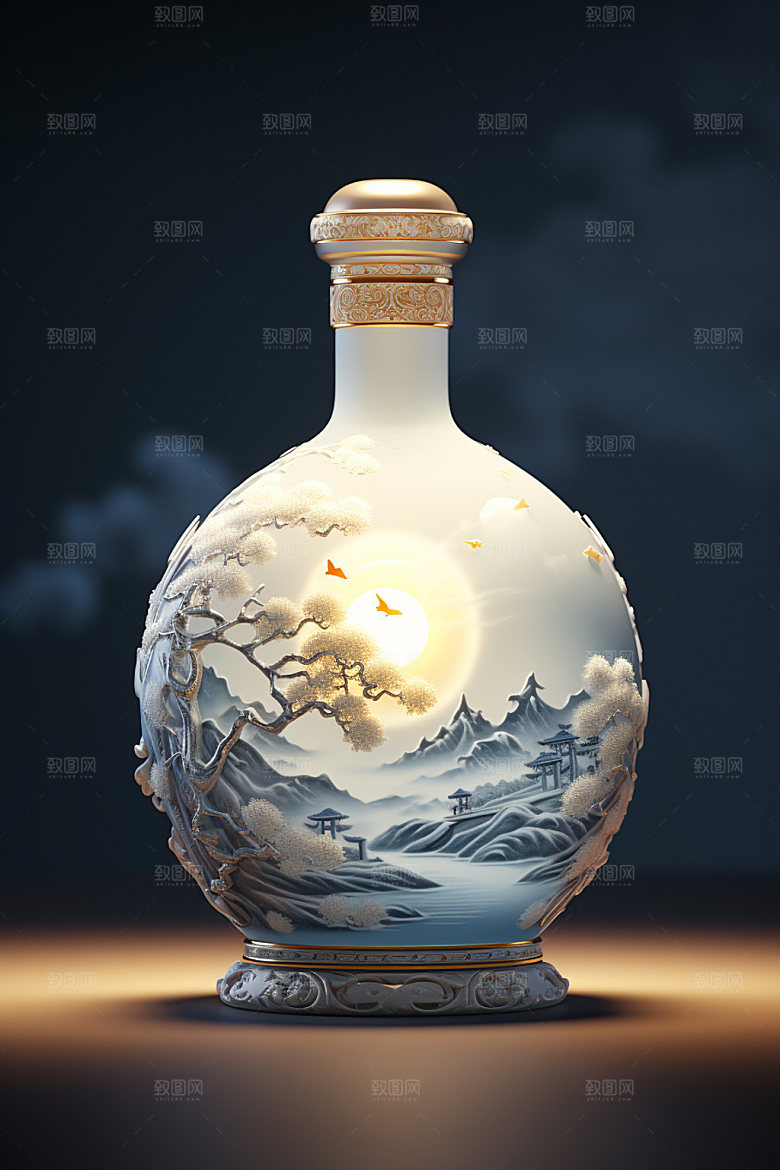 青花瓷历史文化陶瓷摄影图