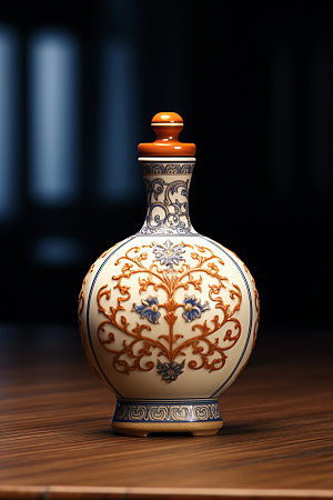 青花瓷瓷器历史文化摄影图