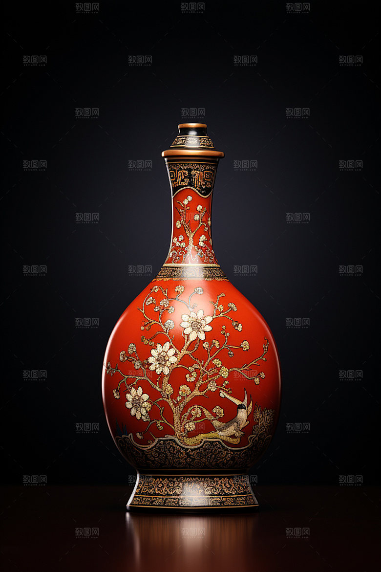 青花瓷精美陶瓷摄影图