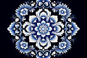 青花瓷传统花纹中国风底纹