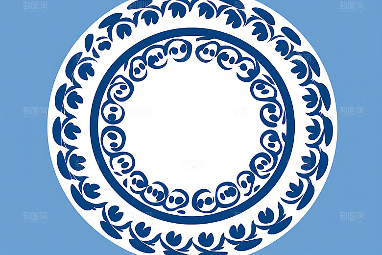 青花瓷传统花纹精致底纹