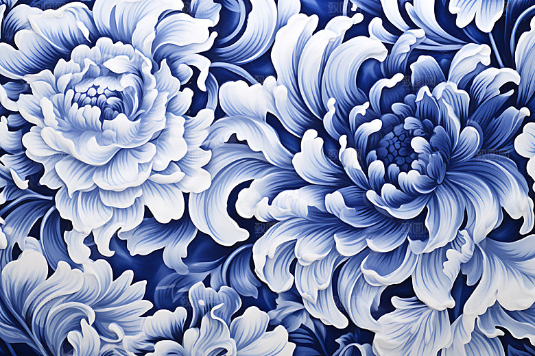 青花瓷艺术精致底纹