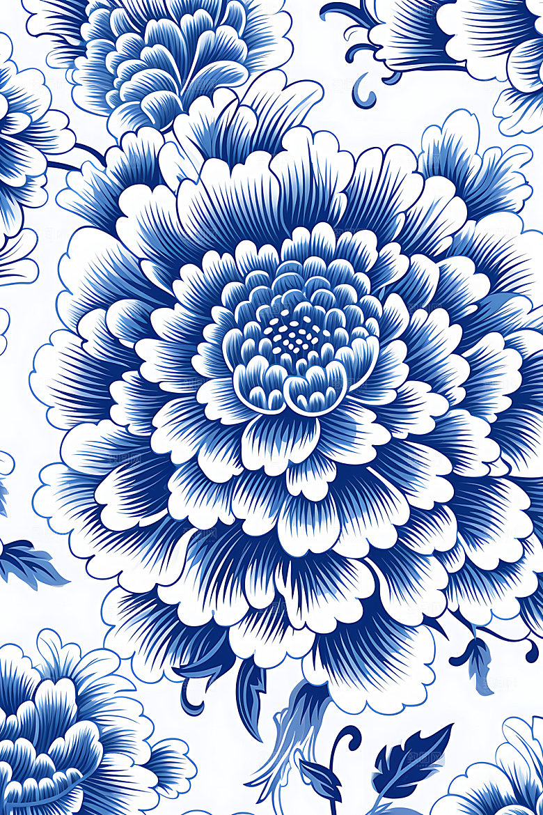 青花瓷雅致艺术底纹