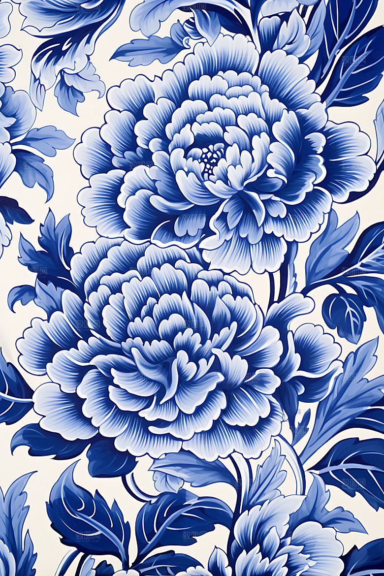 青花瓷雅致艺术底纹
