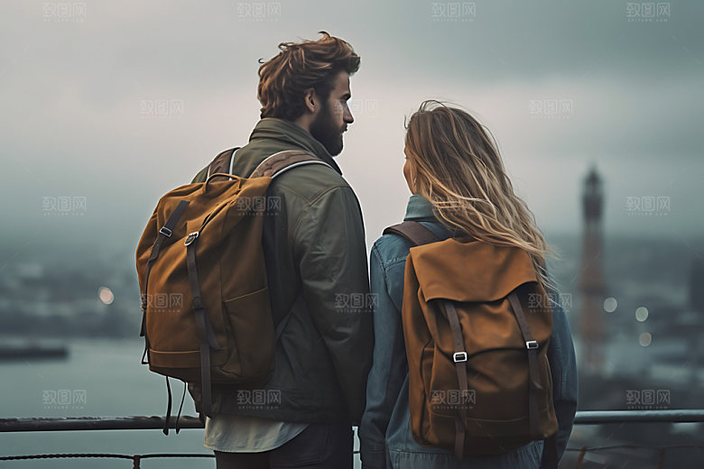 情侣旅行幸福蜜月旅行摄影图