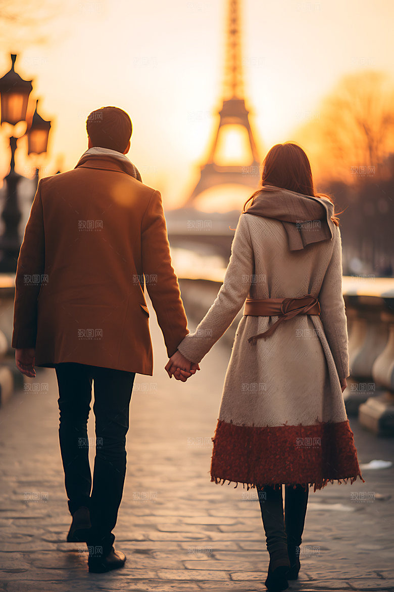 情侣旅行幸福蜜月旅行摄影图