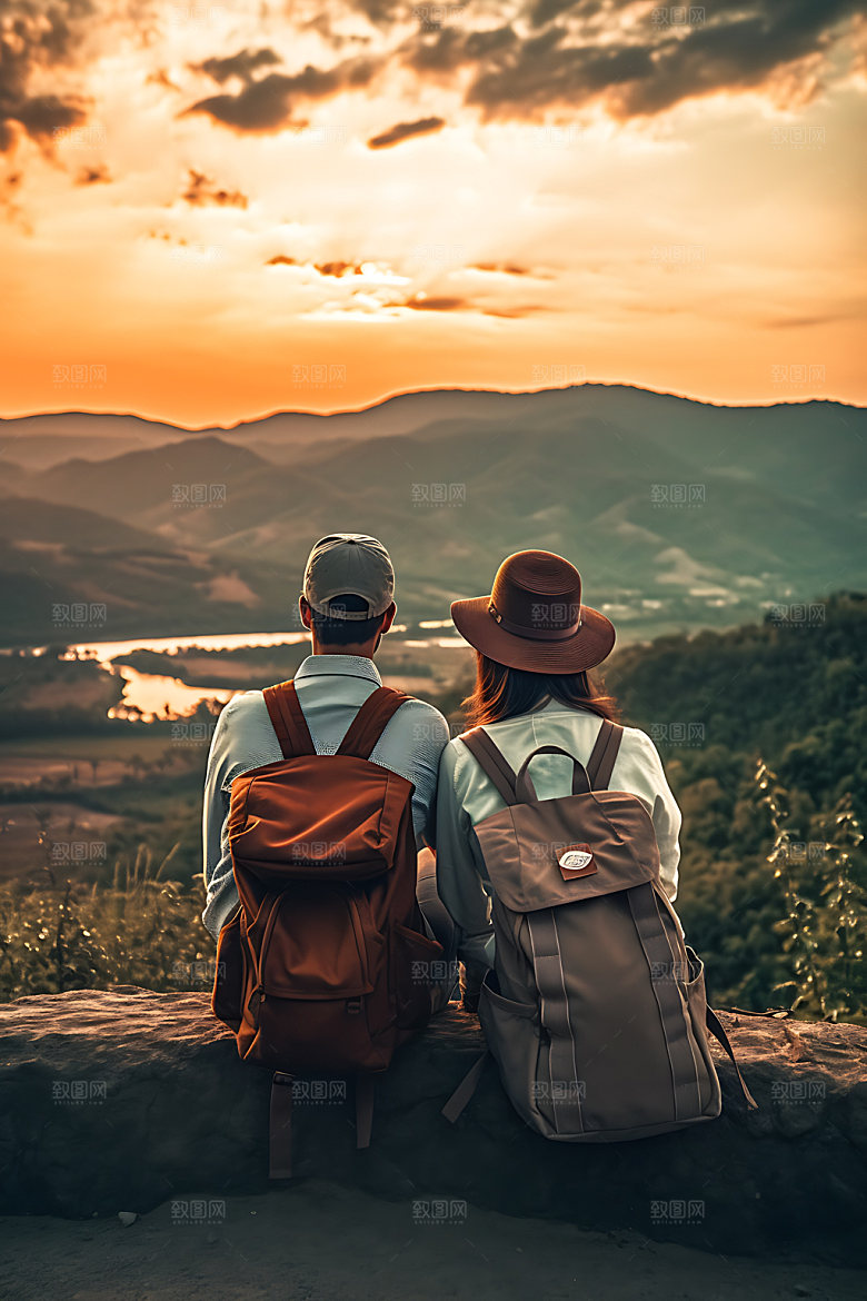 情侣旅行高清甜蜜摄影图