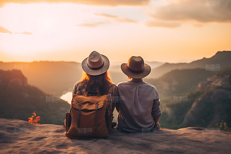 情侣旅行爱情蜜月旅行摄影图