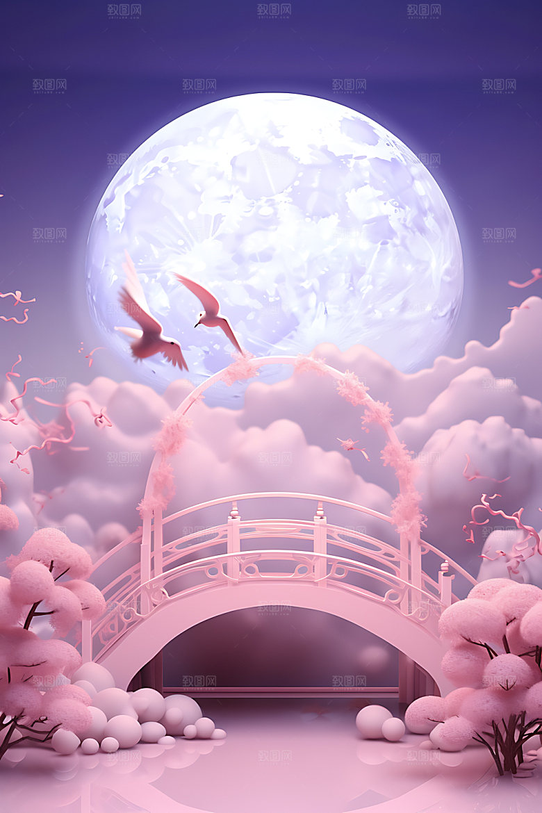 七夕情人节3D模型