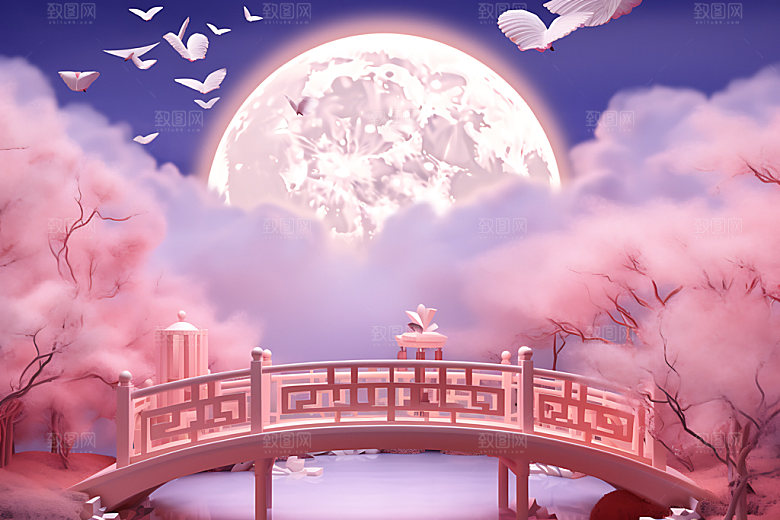 七夕场景背景模型