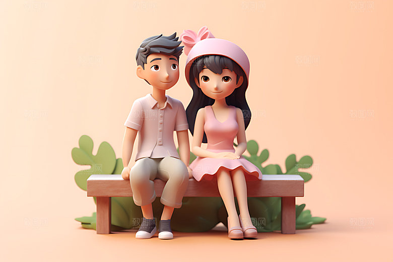 情侣唯美浪漫模型