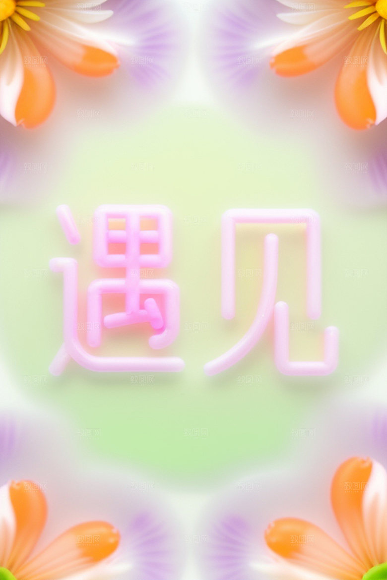 情人节标语时尚祝福语艺术字