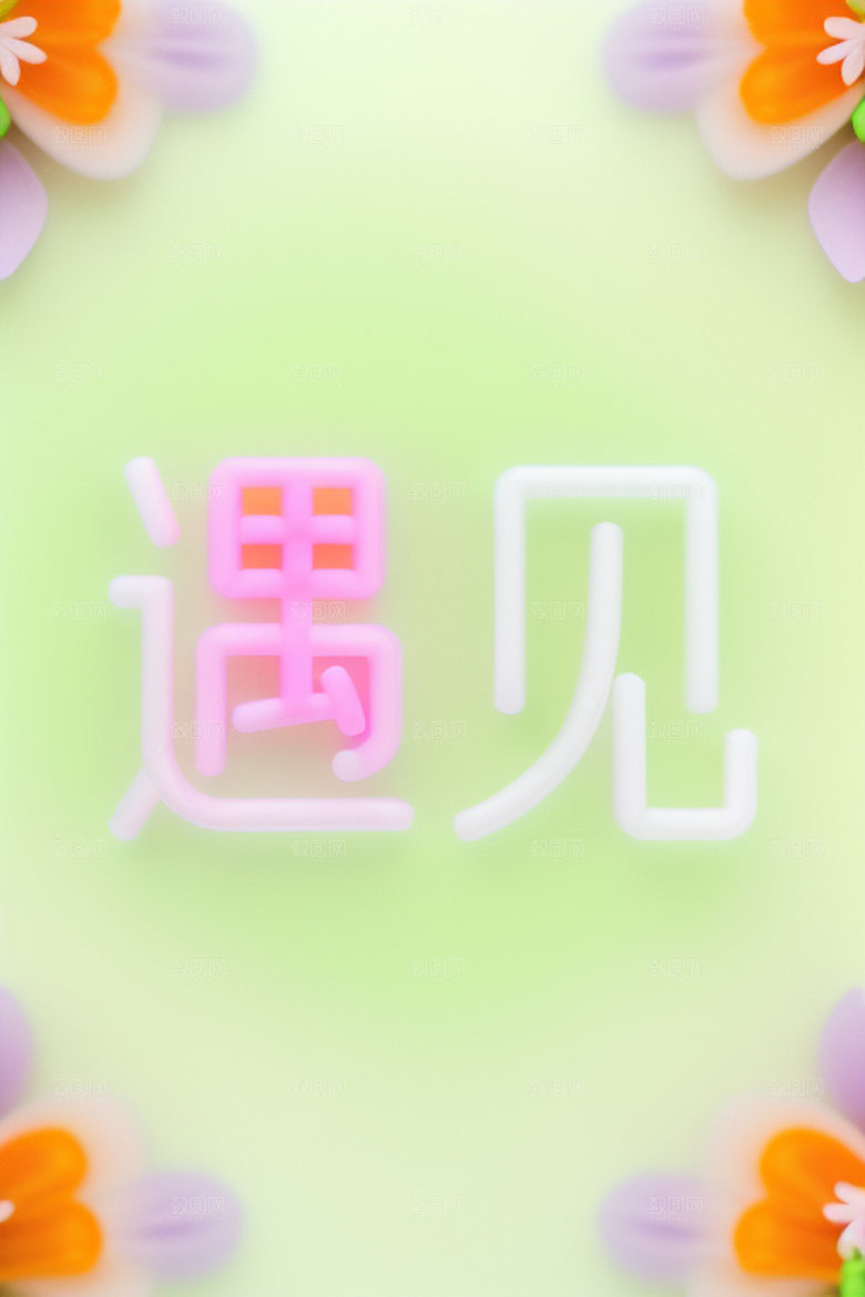 情人节标语立体字爱情艺术字