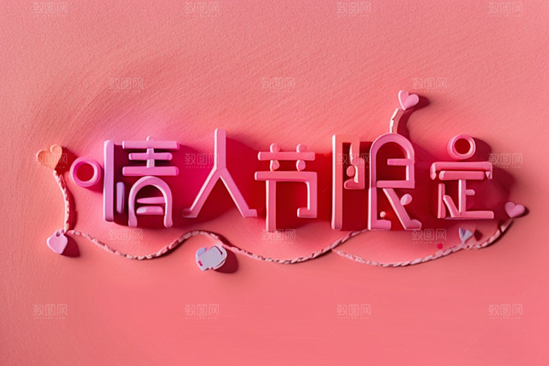 情人节标语创意祝福语艺术字