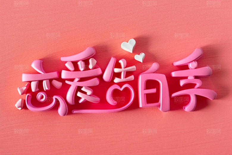 情人节标语标题爱情艺术字