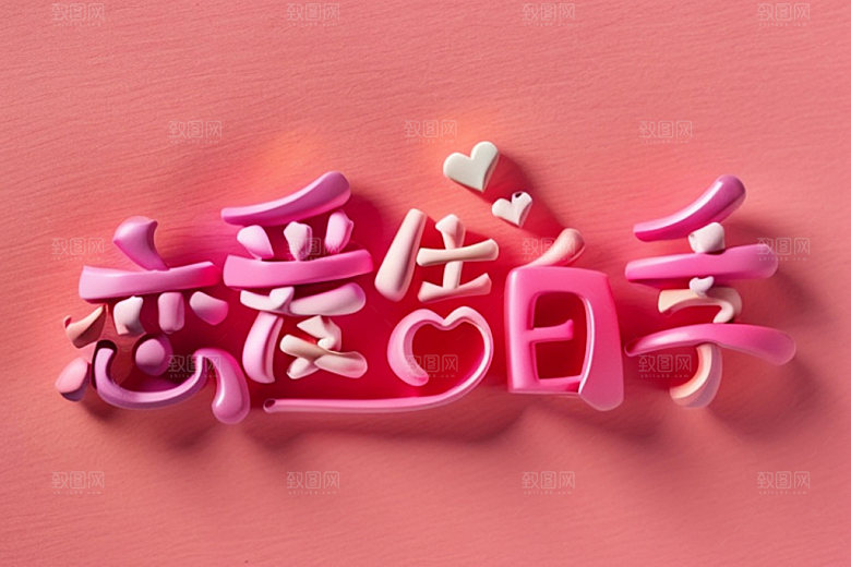 情人节标语时尚创意艺术字
