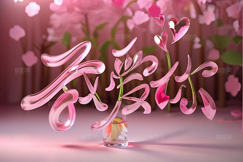 情人节标语爱情祝福语艺术字