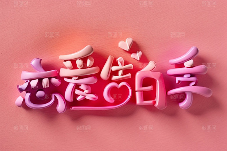 情人节标语时尚爱情艺术字