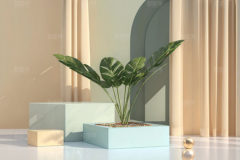 北欧风INS风质感电商背景