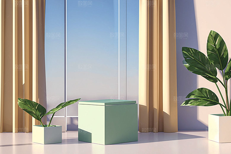 北欧风清爽INS风电商背景