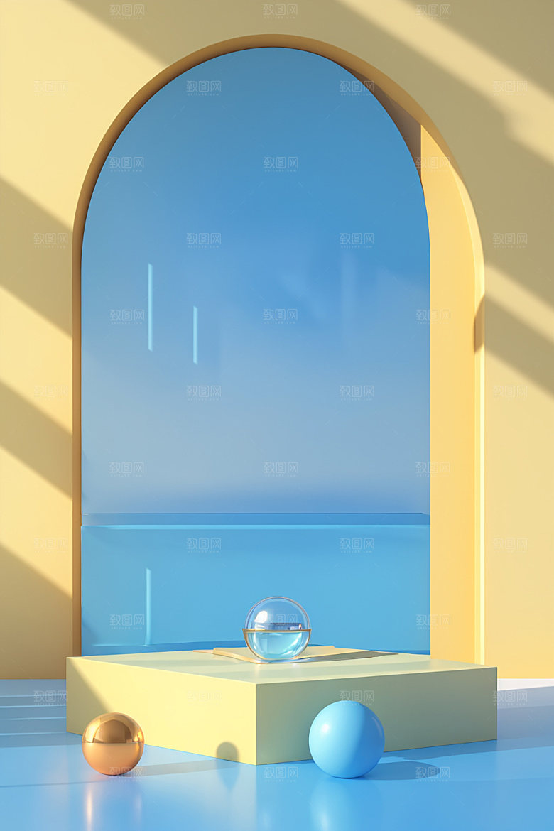北欧风INS风夏天电商背景