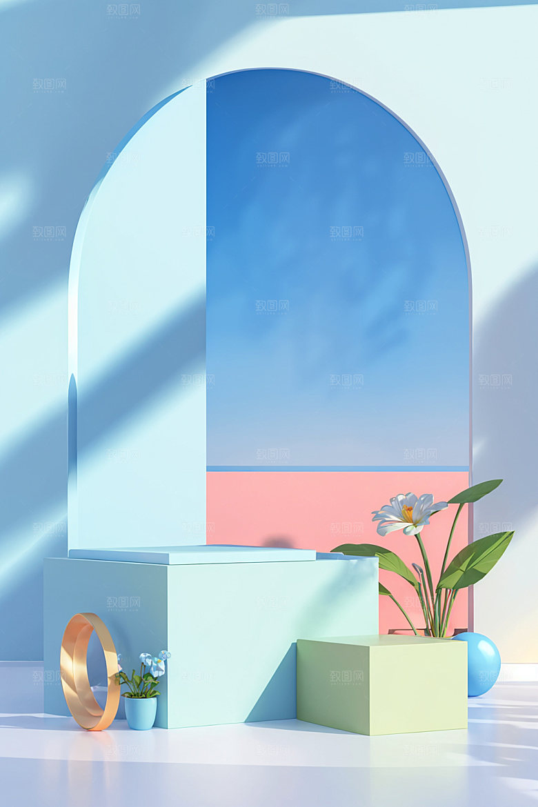 北欧风简约INS风电商背景