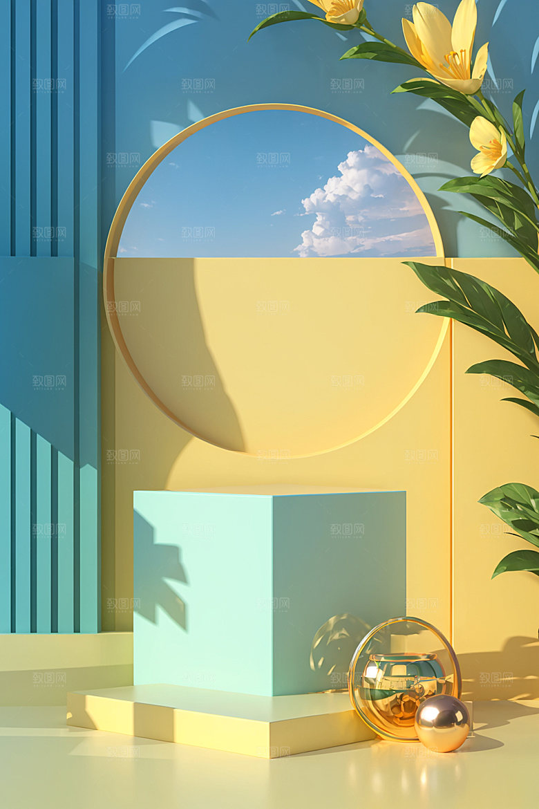 北欧风INS风质感电商背景