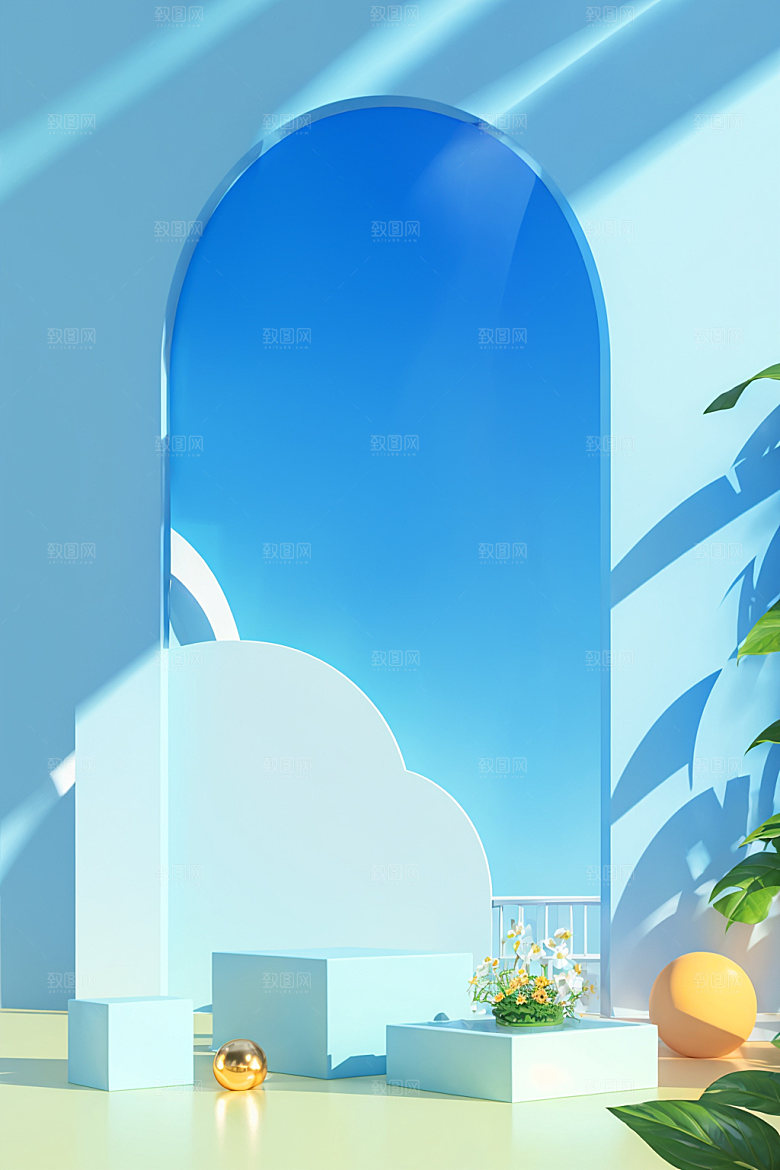 北欧风简约大气电商背景